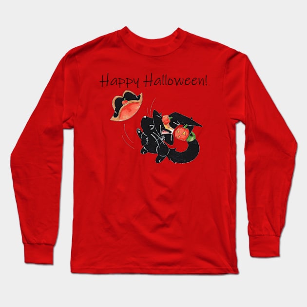 Halloween Hats (With Text) Long Sleeve T-Shirt by KristenOKeefeArt